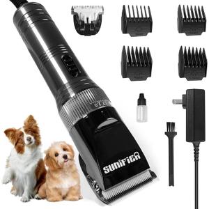 Professional Dog Grooming Clippers for Thick Coat - Dog Hair Trimmer for Grooming Kit- Sheep Shears for Thick Hair Pet Grooming Clippers for Dogs, Cats, Sheeps, Horse (Black)