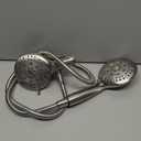 Cobbe 48-Setting High Pressure 3-Way Shower Head Combo, Hand Held Shower & Rain Shower Separately or Together, 4.7" Dual 2 in 1 Showerhead with Hose - Brushed Nickel - U.S. Invention Patents