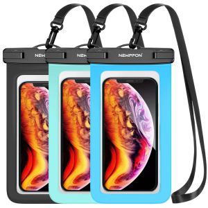 Newppon 3pcs Waterproof Floating Bag Phone Case Waterproof Pouch Outdoor Phone Protector Cellphone Bag Ipx8