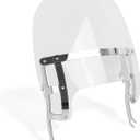15" Motorcycle Windscreen Windshield Compatible with Harley Fat Boy FLFB FLFBS 2018-2025 PC Windscreen Double Bubble (Chrome, 15 inch)