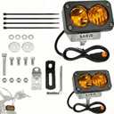 Universal 3 Pin E-Bike Headlight, 20W 6500K Super Bright LED Headlight for Electric Bike, Waterproof Front Light Compatible with Motorcycle, ATV, 12V-60V (Yellow)