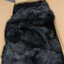 Black Faux Fur Thick Bed Soft Throw Blanket 60X80 for Couch Living Room Fluffy Bubble Faux Rabbit Fur Blanket Warm Bunny Blanket Home Decor 860 GSM