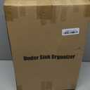 PXRACK Under Sink Organizer, Adjustable Height, 2 Tier Pull Out Under Cabinet Organizer, Slide Out Thickened Metal Under Sink Storage for Kitchen Bathroom Laundry Pantry Cabinet, Black, Large-2-Pack