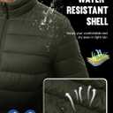 Men's Puffer Jacket Lightweight Warm Winter Jackets for Men Windproof Insulated Puffy Coat with 3 Pockets (XXL)