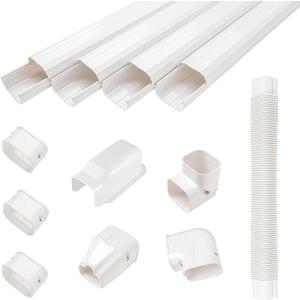 GUYAAC Mini Split Line Set Cover, Air Conditioner Decorative PVC Line Cover Kit, Suitable for Heat Pumps, 3-Inch W, 15Ft L