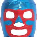 Mexican Wrestling Mask for Adult Men,Halloween Wrestler Costume Mask (Red)