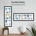 Hongkee 12x36 Picture Frame 2 Packs, Real Glass and Rustic Black Wood Frame, Display Collage Pictures Twelve 4x6 With Mat or Pennant 12 x 36 Without Mat - Horizontal or Vertical Wall Mounting