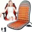 Seat Cushion, Full Back and Seat Cover, Office Chair Pad for Winter Gift (Light Gray)