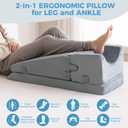 Ganondorf Leg Elevation Pillow for Post Surgery Recovery,Knee Replacement & Injury Rehab Orthopedic Foam Leg Support Pillow to Improve Circulation, Reduce Swelling, Promote Healing, Elevate Leg