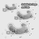 Jiupety Dog Calming Pillow, Soft and Neck-Friendly, Washable Pet Neck Pillows for Small Medium Large Dogs and Cats, 17" x 10", Gray