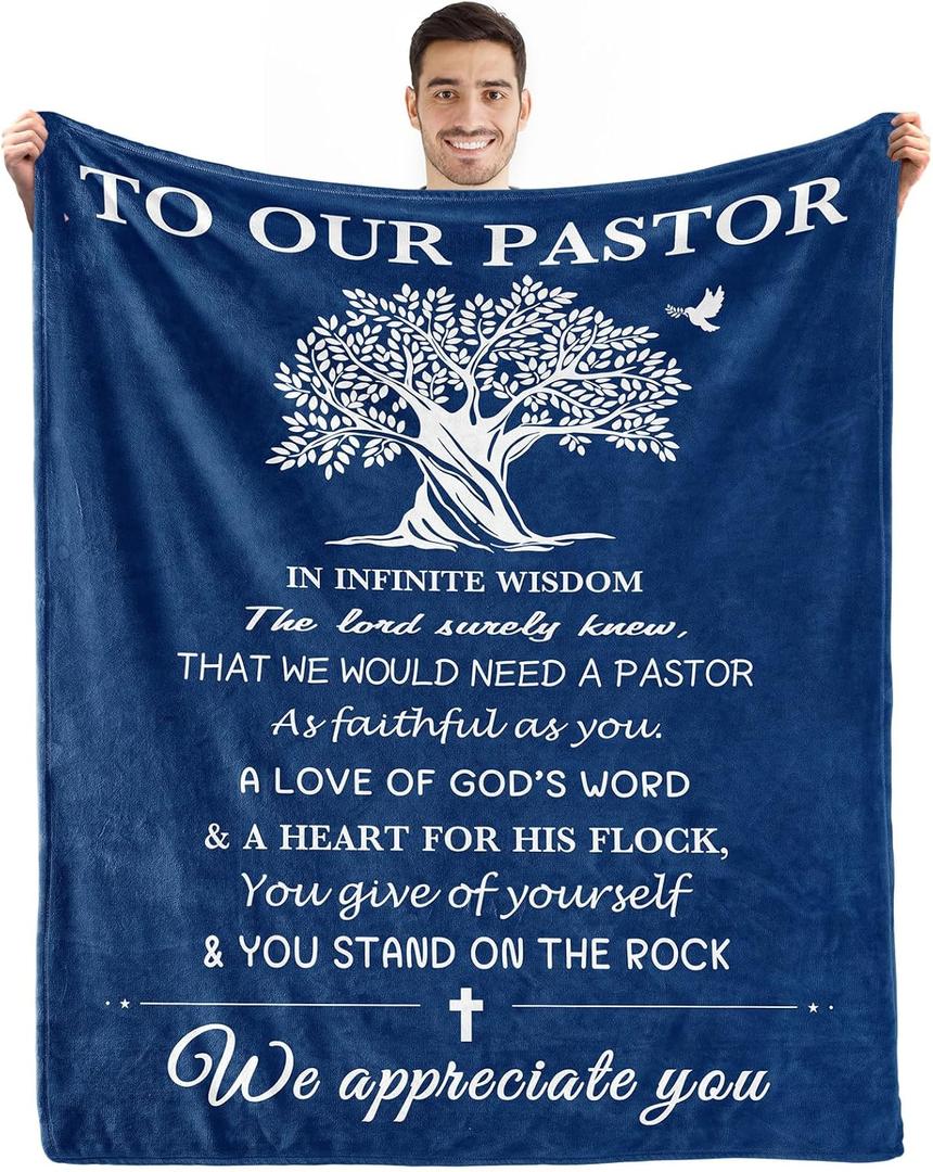 Givetoyou Boss Gifts (Pastor Blanket-Blue, 60"x50")
