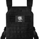 Adjustable Weighted Vest, Tactical Weight Vests for Men and Women, Body Weight Vest for Strength and Endurance Training, Fitness, Running, WODs (Black)