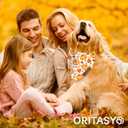 Fall Thanksgiving Dog Bandanas for All Dogs (2-Pack Triangle Reversible Pet Scarves) (Autumn Pumpkin Maple Leaves) Premium Fabric Holidays Bandana, X-Large Q