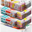 Homaigie Extra Tall 4-Tier Medicine Cabinet Organizer for Upright Medicine Bottles Organizer, Portable Medicine Storage Box with Leather Handle, Empty First Aid Kit Container for Home, Travel