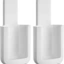 Saillong Ceiling Fan Remote Control Holder with Screws Wall Mount Fan Remote Bracket (White,2 Pack)