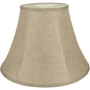Aspen Creative 38001 Transitional Bell Shaped Collapsible Spider Construction Lamp Shade in Natural, 9" Top x 18" Bottom x 13" Slant Height
