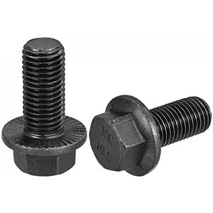 uxcell M16-2x35mm Hex Serrated Flange Bolts 10.9 Grade Carbon Steel Screws 2pcs