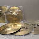 14in, 14in, 16in, 18in, 20in Low Volume Cymbal Golden Mute Cymbal Crash Cymbal Drum Quite Alloy Cymbal for Kids Adult Practice Traditional Finish Brass for Drum Hardware Cymbal Pack