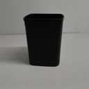 CEROELDA Slim Bathroom Trash Can, 10L/2.6 Gal Plastic Wastebasket with Press Top Lid, Pop-up Lid for Toilet, Office, Bedroom (Black, 1 Pack)