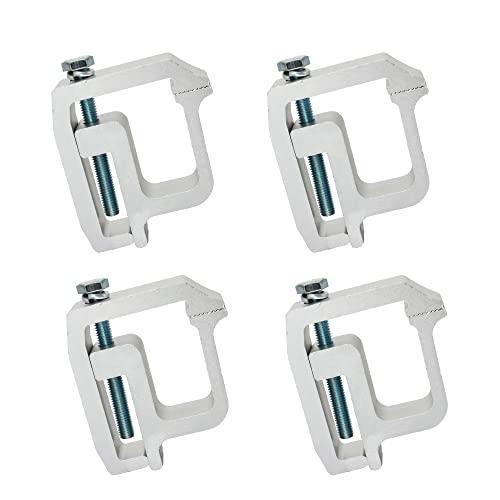 Etetost 4 Pack Truck Cap Mounting Clamps, Heavy Duty Ladder Racks Clamps, Truck Topper Camper Shell Clamps for Ford F150 F250 Chevy Silverado Sierra 1500 2500 3500 Dodge Dakota Ram 1500 2500 3500