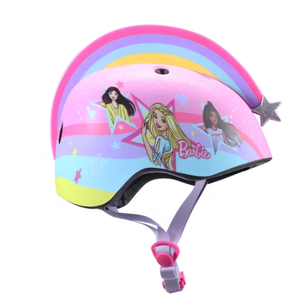 Barbie Rainbow Mohawk Kids Bike Helmet, 3D Helmet for Kids Ages 5+ (20.4-21.6 inch)