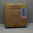 Raised Toilet Seat with Handles, Raised Toilet Seat for Seniors with Adjustable Height & Width. Cozy Padded 500lb Handicap Elevated Toilet Seat for Elderly, Surgery, Pregnant. Fit Any Toilet (Gray)