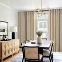 Beige Sand Linen Curtains 86 Inches Long 2 Panels Set for Living Dining Room Grommet Semi Sheer Linen Drapes Boho Farmhouse Oatmeal Tan Floor to Ceiling 86 Inch Length Curtains for Bedroom 52x86