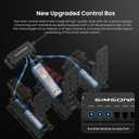 SIMSONN Plus X Racing Simulator Hydraulic Pedals Sim Racing Pedals Support Haptic Reactor (Plus X Black P3-H3)