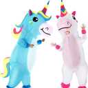 2 Pcs Unicorn Halloween Inflatable Costume for Adult Blow up Unicorn Funny Full Body Inflatable Halloween Costume for Men Women Inflatables Party Cosplay