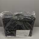 Stadium Seats with Back Support - Padded Portable Bleacher Chair with Shoulder Strap - 18.5in High Backrest Bleacher Chair Includes 2 Hooks and Cup Holder (Black)