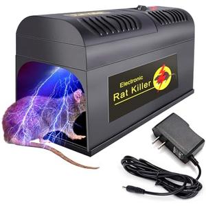 Electric Rat Trap, Humane & Effective Mouse Traps Indoor for Home, No Touch Reusable Rodent Control with High Voltage - Instantly Kills Mice Rats for Rooms, Kitchens, Outdoor Use