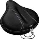 X WING Bike Seat Cover Padded with Gel, Bicycle Saddle Soft for Men Women, Comfort Exercise Cycle Seats Cushion Padded Fits Stationary Bikes, Spin, for Indoor and Outdoor Cycling (Large)