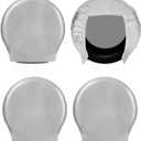 RV Tire Covers,Trailer Wheel Covers,General fit tire Diameter 23-26 inches, RV, Truck, SUV, Tough tire Wheel Protection Trucks,Trailers, campervans Wheel Cover,4 Pack-Gray