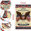 4 x 4th of July Decorations - 250th Anniversary USA Garden Flag | Patriotic USA Banner for Fourth of July Decor | 1776-2026 Accessories for Garden Yard Porch Patio Lawn Outdoor Outside Party