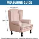 H.VERSAILTEX Wingback Chair Covers Velvet Plush Wing Chair Slipcover 1 Piece High Stretch Wing Back Chair Slipcovers Sofa Cover Furniture Cover with Elastic Bottom, French Oak