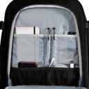 Amazon Basics Travel Backpack, Carry-On with Laptop Compartment, 40L Capacity, Expandable for 10% Extra Space, Convertible Backpack & Shoulder Bag, Multiple Pockets, 15.8"W x 21.5"H x 8.3"D, Black