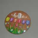 Reversible Easter Door Hanger,Spring Door Hanger,Happy Easter Sign,Spring Welcome Sign,Floral Peeps Egg Decorations Wooden Wall Decor for Home Office Living Room