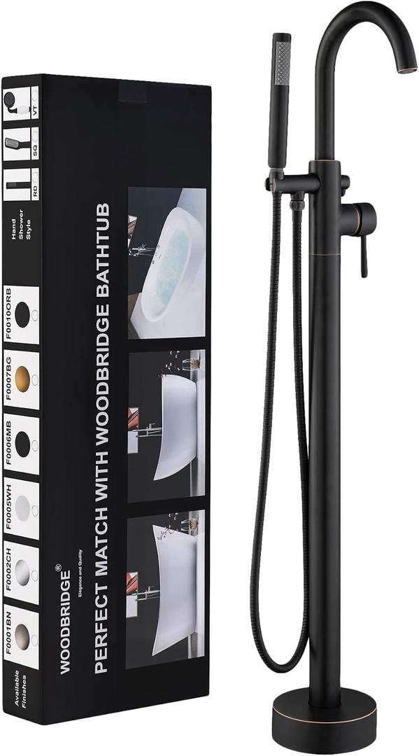 WOODBRIDGE F0010 ORBRD Faucet, (L) 10 3/4" x (W) 6-1/4" x (H) 43-7/8, Oil-Rubbed Bronze