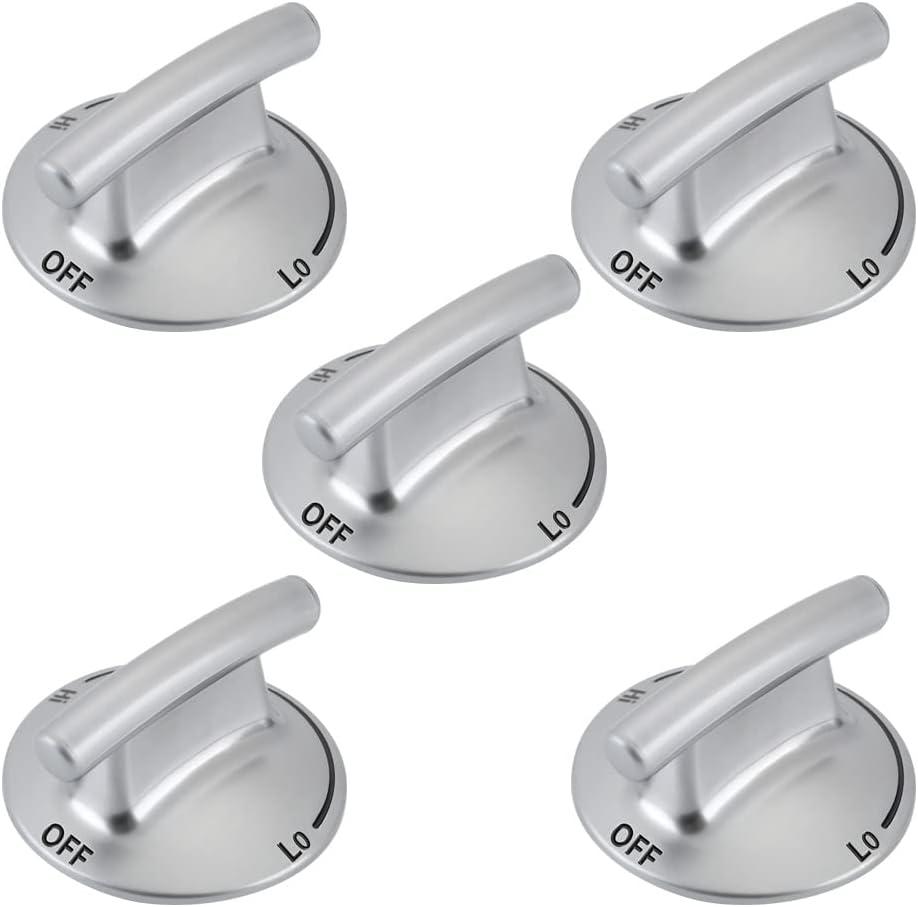 7733P410-60 Surface Burner Knob, Control Knobs Replacement Part fit for Jenn-Air/Maytag/KitchenAid Gas Cooktop Stove, Replaces 74007733, AP5668987, PS2375871, AP6011505 (5Pcs)