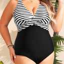 Yonique Plus Size Swimsuit One Piece Bathing Suits for Women Tummy Control Slimming Swimwear