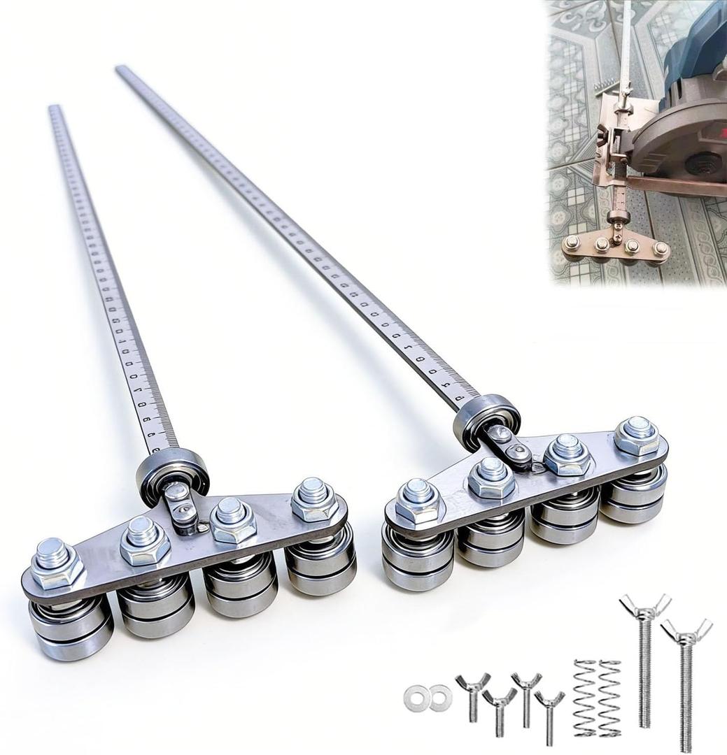 Positioning Calipers for Circular Saw,2 Pack 23.6 Inch and 31.5 Inch for Precise Measurement Guide Rail,Rip Cut Circular Saw Guide Adjustable Positioning Calipers for Woodworking Positioning Cutting