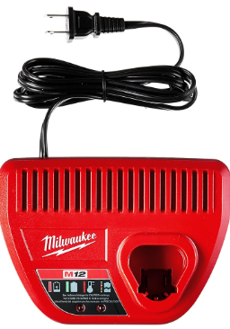 Milwaukee Genuine OEM 48-59-2401 M12 Lithium Ion 12 Volt Battery Charger w/LED Indicating, Red