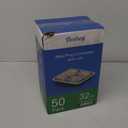 50 Pack (100-Piece) 32 oz Meal Prep Containers Reusable with Lids 3-Compartment, To Go Take Out Plastic Food Storage Containers, Sturdy Leakproof Food Safe, Microwave Freezer Dishwasher Safe, Black