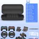 Switch 2 Accessories Bundle Kit for Nintendo Switch 2, Carrying Case for Switch 2/Switch/Oled, Joycon Charger, Screen Protectors, Steering Wheel, Joypad Grip, Game Cards Case & More for Nintendo Switch 2 Only