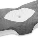 Elviros Cervical Memory Foam Pillowcase (Dark Grey) (Queen Size pollowcase(NOT INCLUED PILLOW))