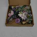 Kisflower Purple Artificial Flowers Combo Cake Flowers Decorations Fake Peony Silk Roses Gift Box for DIY Wedding Bridal Bouquet Centerpieces Arrangements Party Baby Shower Holiday Decor (Purple)