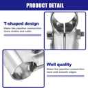 uxcell Structural Pipe Connector Joint Pipe Clamps 180 Degree 2 Way, 20 Set Stainless Steel Corner Fitting End Rails Clamp Fit OD 1 inch (25mm) Tube, Silver