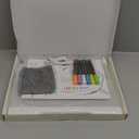 16-Inch Rechargeable Doodle Glow LED Note Board, 7-Color Light Modes, Neon Art Dry Erase Light Up Drawing Pad with Built-in Stand, Sketching Gift Toy for Kids/Girls/Teens, 5 Markers & Tracing Book (White)