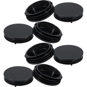 8Pcs Rubber Plug, Round Plastic Cap, Plastic Plugs for Round Holes Pipe Caps, Hardware Plugs End Caps for Rounds Metal Tube or Car Wiring Furniture