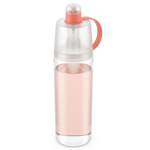 2pcs B.Well 2 In 1 Misting Water Bottle, Pink 20 OZ